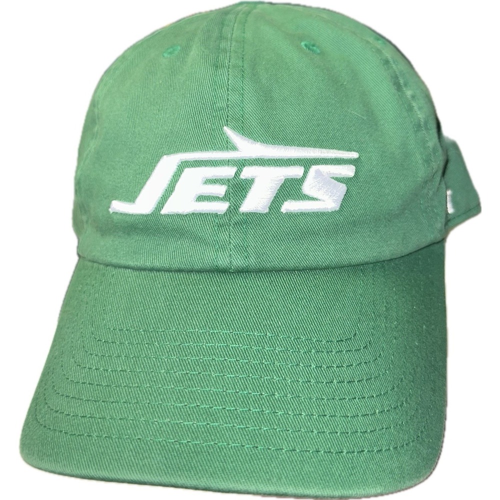 47 Brand New York Jets Clean Up Hat Mens Green Adjustable Strapback Dad Cap OSFA